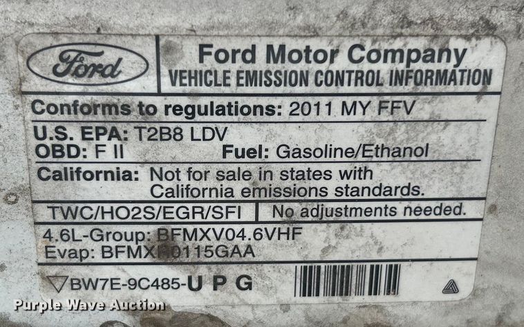 image for item EG0465 2011 Ford Crown Victoria Police Interceptor 