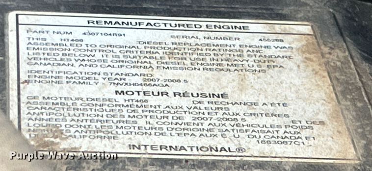 image for item EG0476 2009 International 4400 utility / service truck