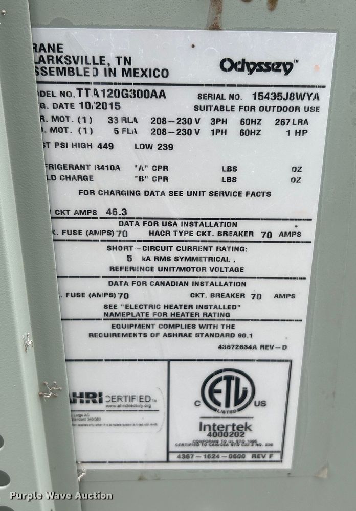 image for item EG0477 (3) Trane air conditioners