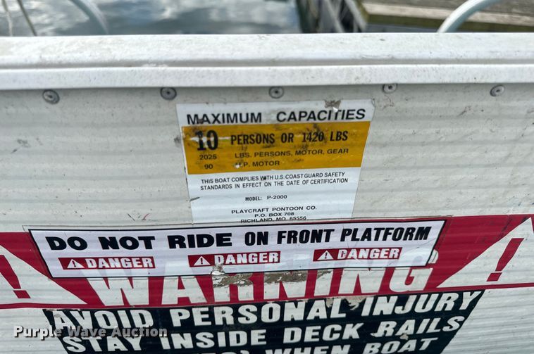 image for item EH6837 2003 Playcraft pontoon boat