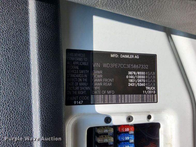 image for item EJ5525 2014 Mercedes  Sprinter  ambulance