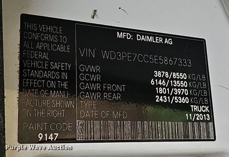 image for item EJ5527 2014 Mercedes  Sprinter ambulance