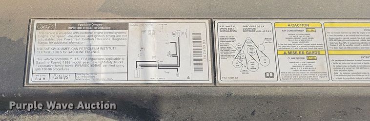image for item EJ5555 1998 Ford  F150 pickup truck
