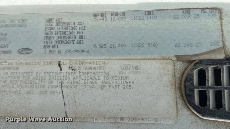 image for item EK1367 1999 Sterling L-Line oil distributor truck