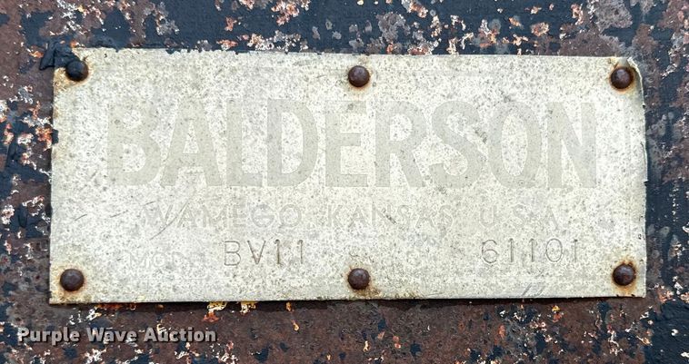 image for item EK1369 Balderson BV11 motor grader snow plow