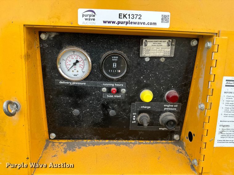 image for item EK1372 1993 Atlas Copco XAS 90JD air compressor