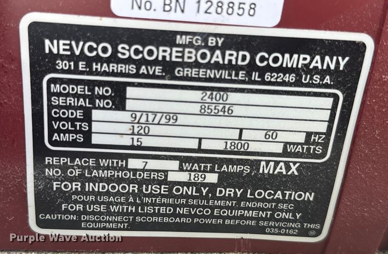 image for item EK1375 (3) Nevco score boards