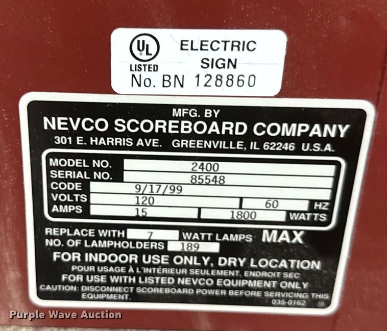 image for item EK1375 (3) Nevco score boards