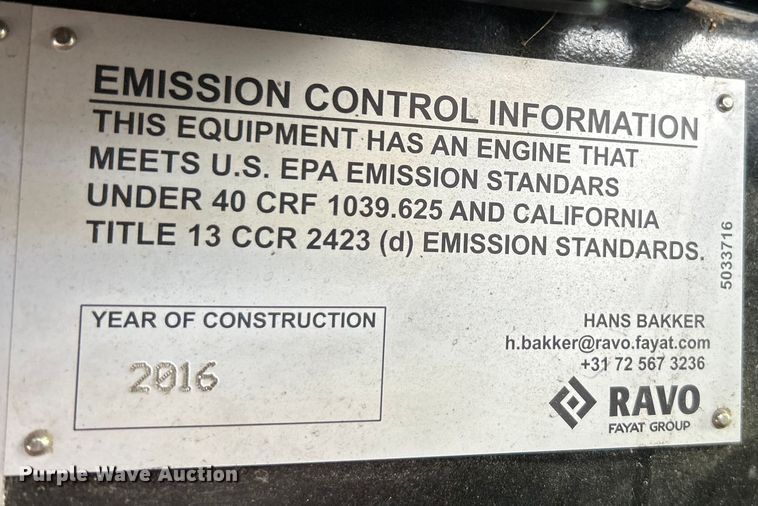 image for item EK4620 2016 Ravo B.V Ravo 5 Series 540 street sweeper