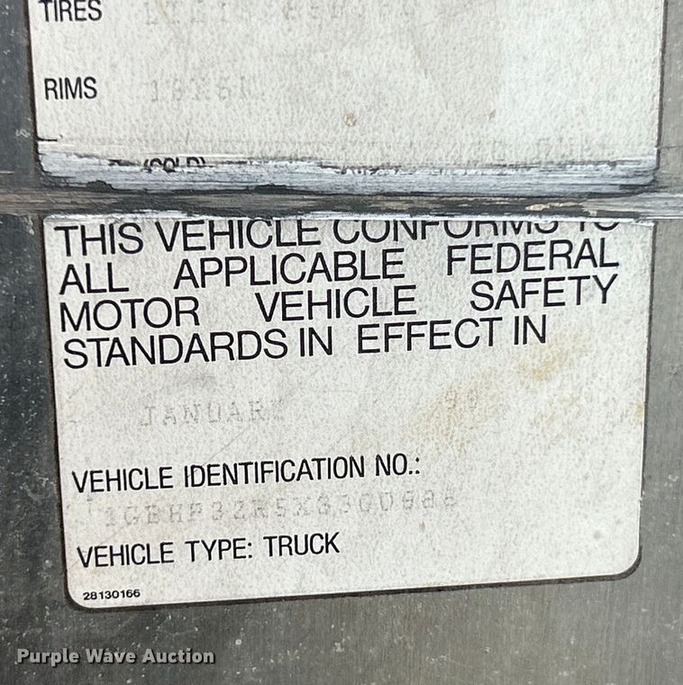 image for item EK4629 1999 Chevrolet P30 delivery van