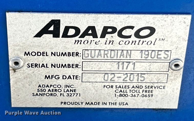 image for item EK4630 2015 Adapco Guardian 190ES mosquito fogger