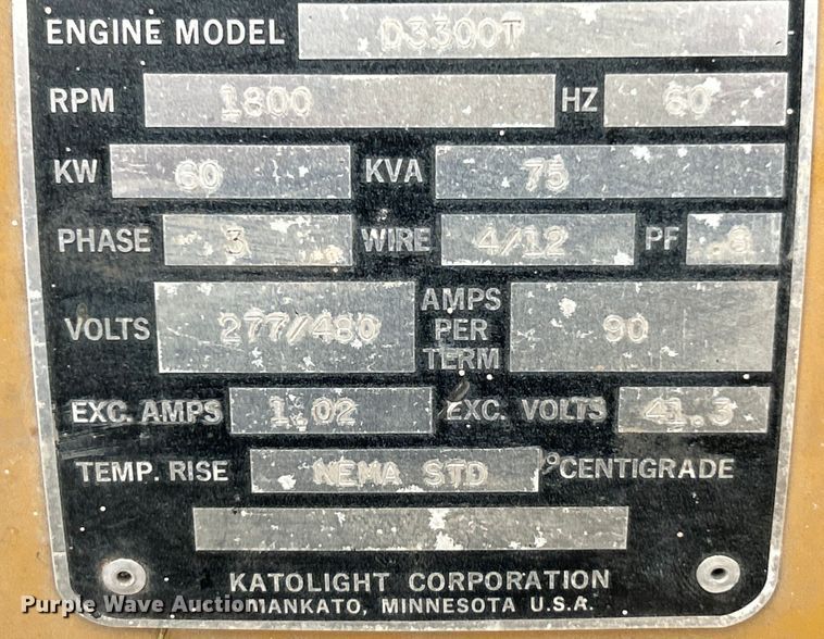 image for item EK4635 Katolight D60FRH4 generator