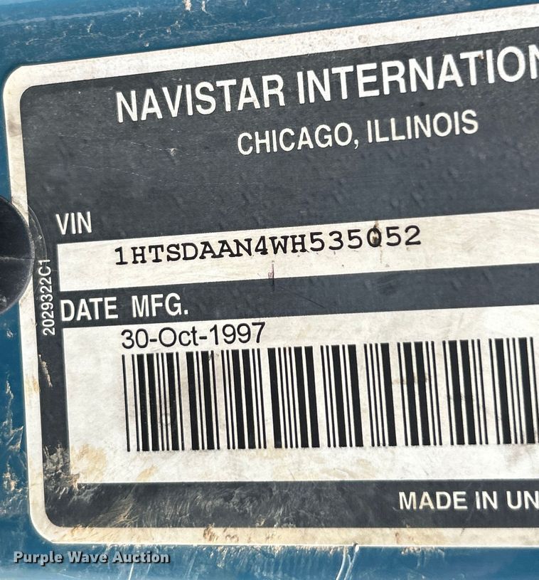 image for item EK4660 1998 International 4900 dump truck