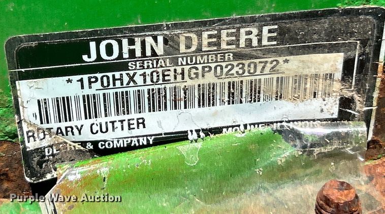 image for item EK4727 John Deere  HX10 rotary mower