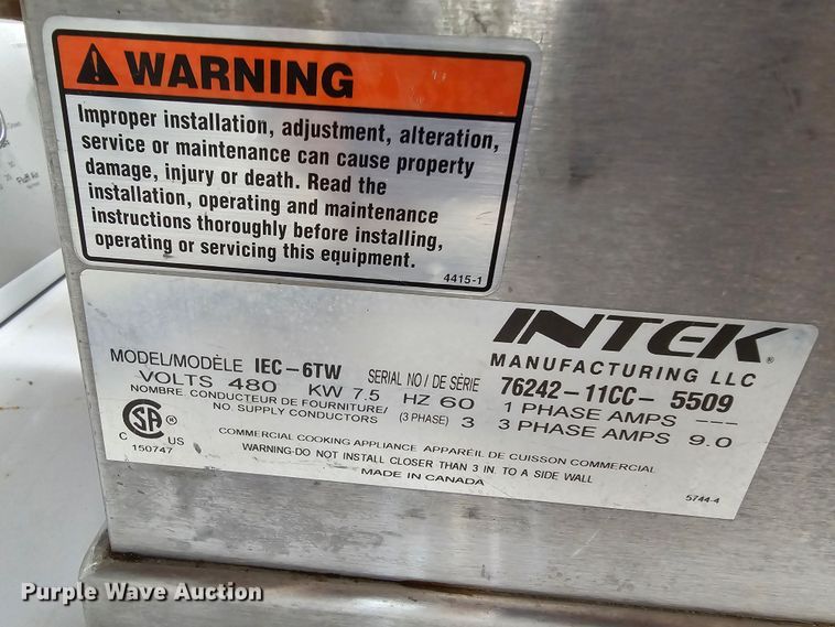 image for item EK6020 2007 Intek IEC-6TW steam kettle