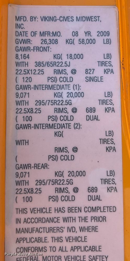 image for item EK8593 2010 International  7500 dump truck