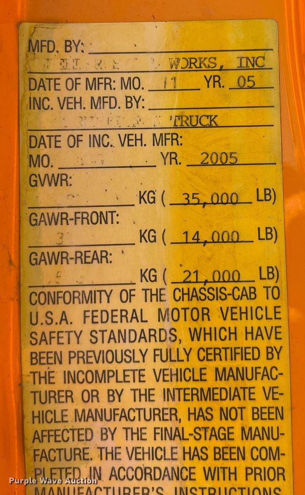 image for item EK8594 2006 International  7400 dump truck