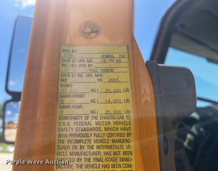 image for item EK8600 2006 International  7400 dump truck