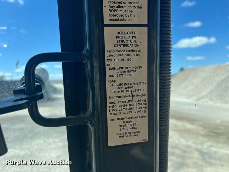 image for item EK8608 2003 John Deere 410G backhoe