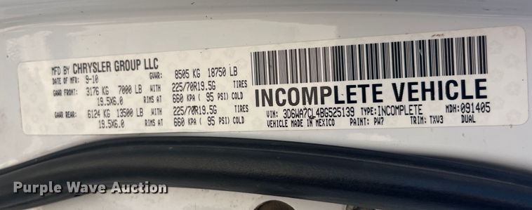 image for item EK8609 2011 Dodge Ram 5500HD dump flatbed truck