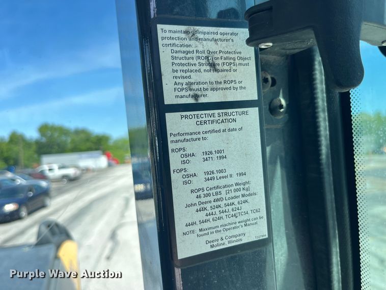 image for item EK8622 2009 John Deere  524K High Lift high lift wheel loader