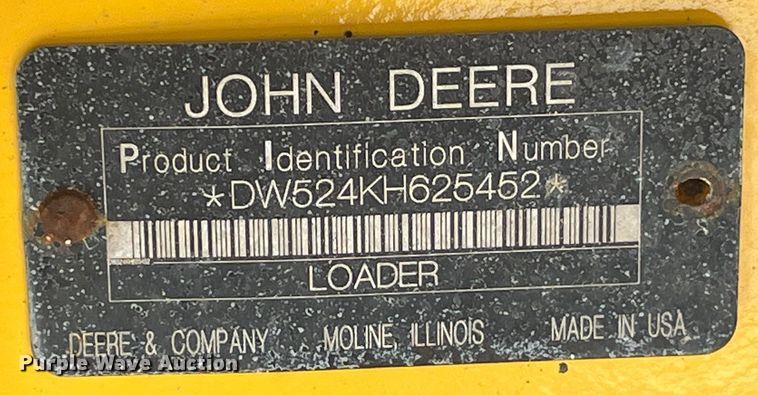 image for item EK8622 2009 John Deere  524K High Lift high lift wheel loader