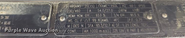 image for item IO9962 2023 Ingersoll Rand RS15i-A145 air compressor