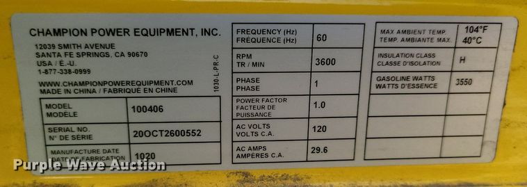 image for item KB9011 (2) generators 