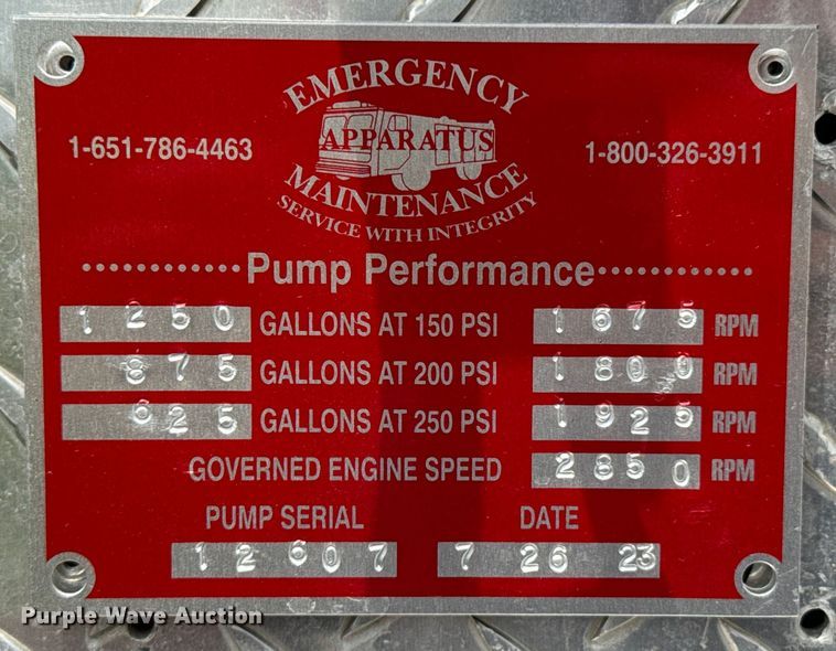 image for item KR9513 1993 Emergency One pumper fire truck