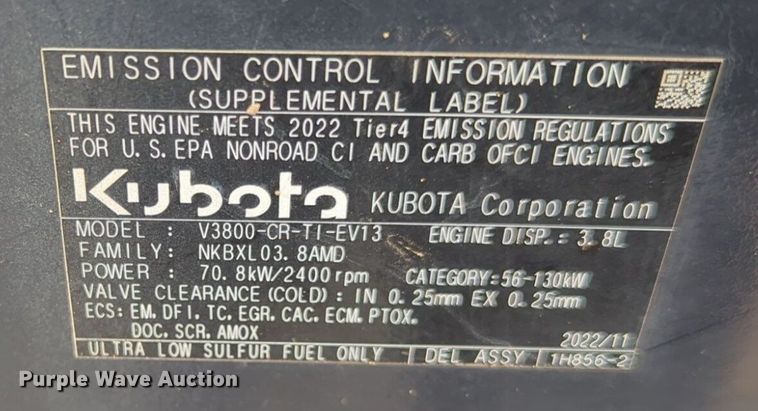 image for item NG9801 2022 Kubota SVL97-2 tracked skid steer loader