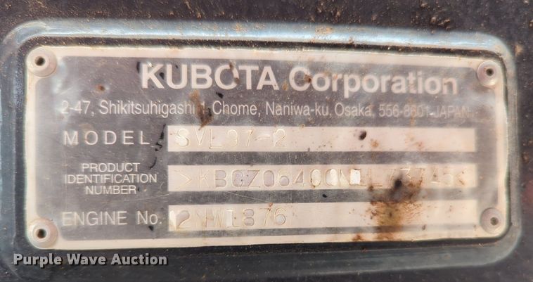 image for item NG9801 2022 Kubota SVL97-2 tracked skid steer loader