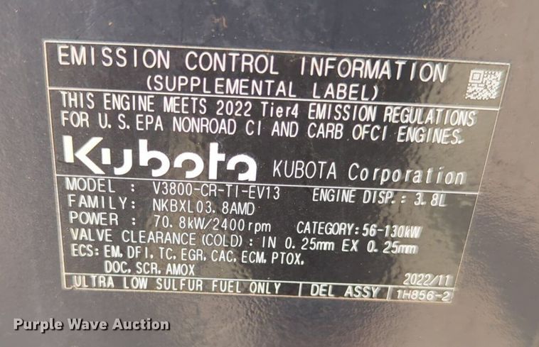 image for item NG9802 2022 Kubota SVL97-2 tracked skid steer loader