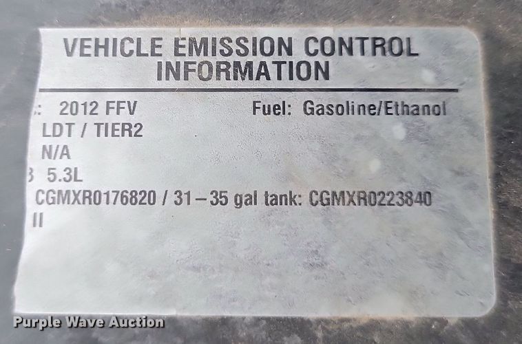 image for item NZ9875 2012 Chevrolet  Tahoe SUV