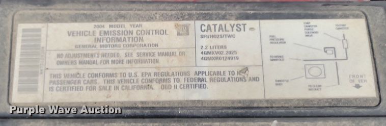 image for item NZ9877 2004 Pontiac  Sunfire 