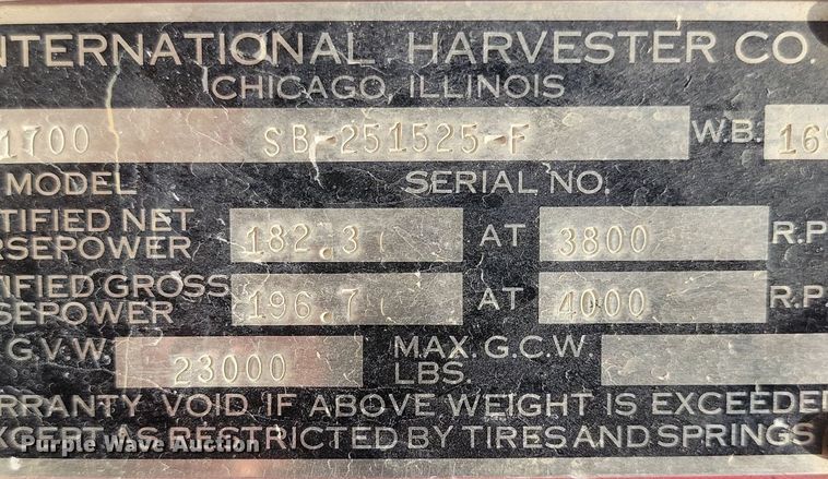 image for item NZ9886 1962 International  Loadstar 1700 pumper fire truck