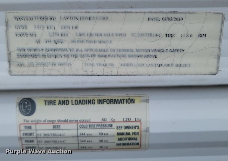 image for item NZ9887 2011 Skyline Layton camper