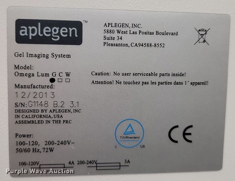 image for item NZ9897 Aplegen Omega Lum GCW lab equipment 