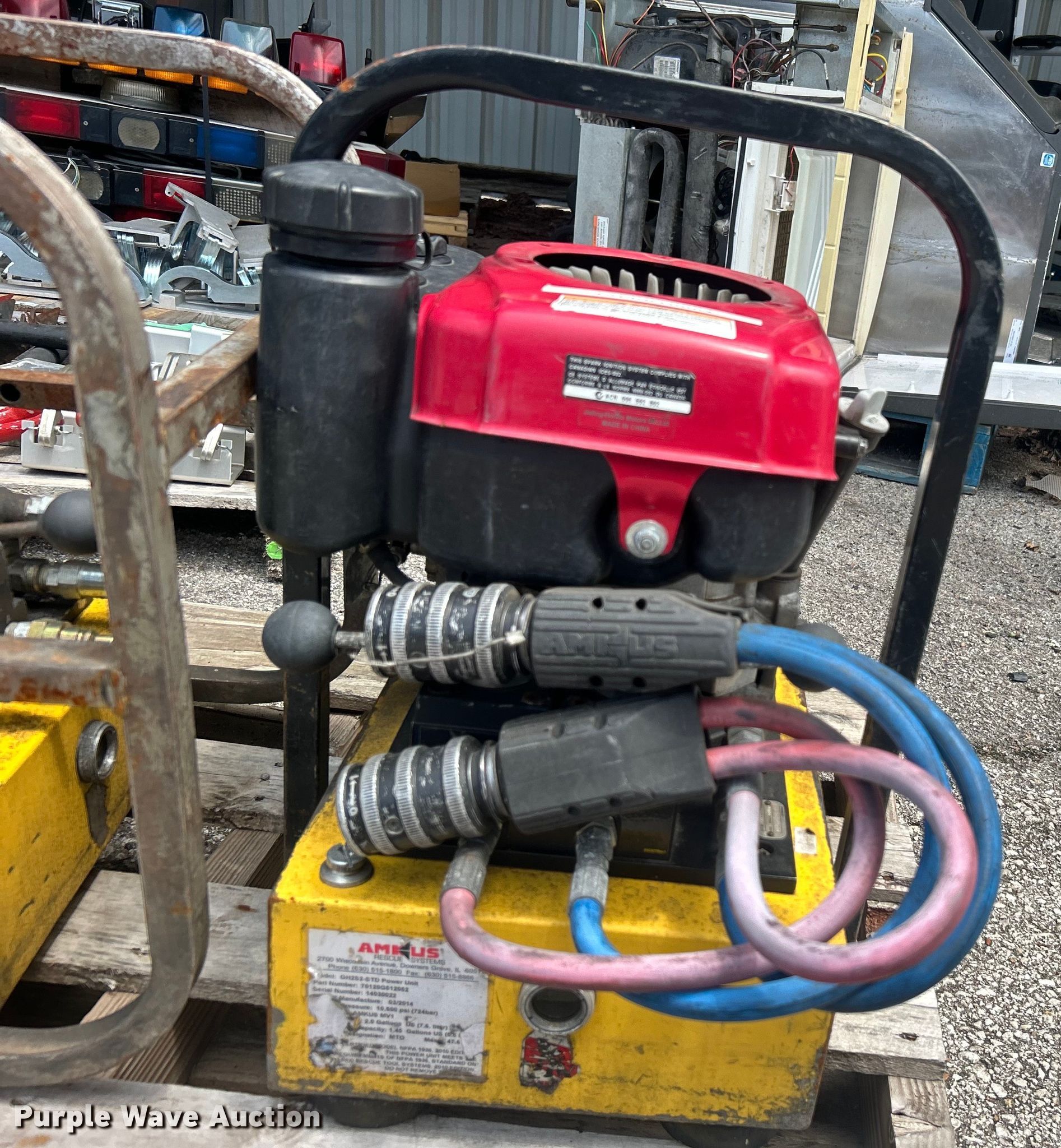 (2) Amkus hydraulic pumps in Tulsa, OK Item EG0488 for sale Purple Wave