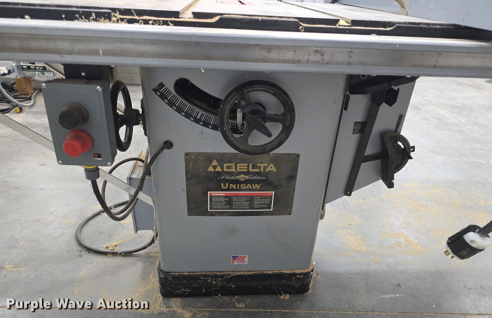 Delta Unisaw table saw in Lawrence, KS Item EK6025 for sale Purple Wave