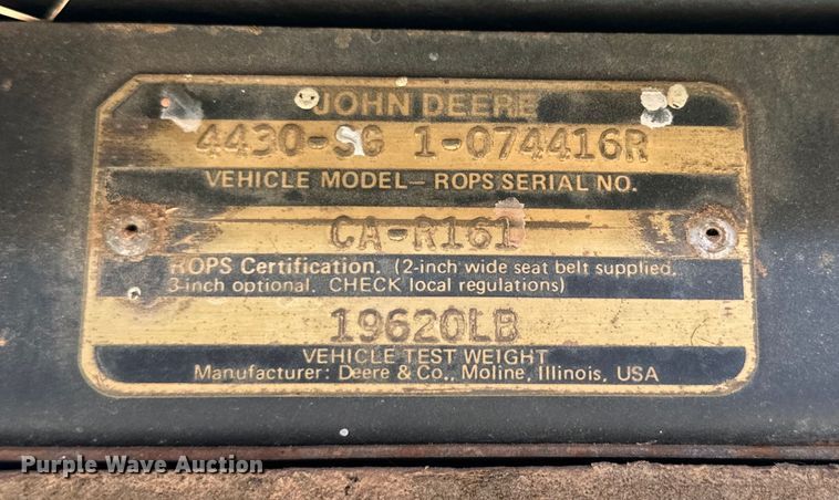 image for item DK6895 1975 John Deere 4430 tractor