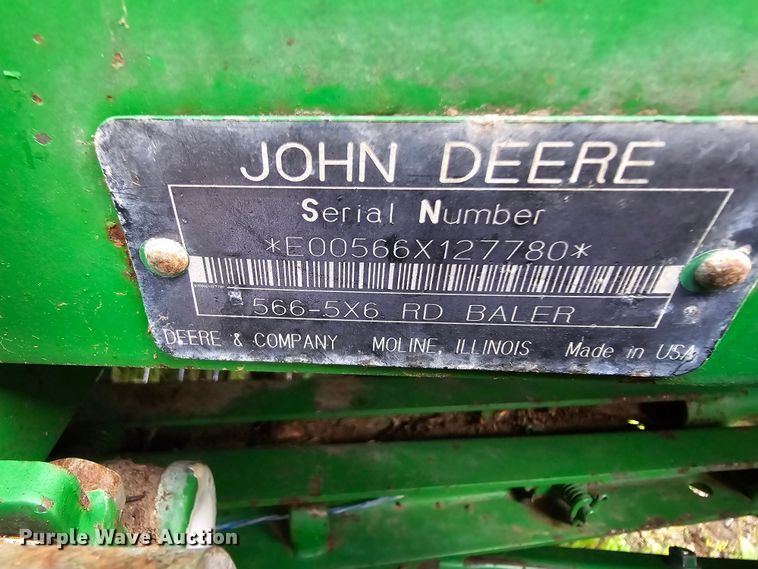 image for item DM1700 1998 John Deere 566 round baler