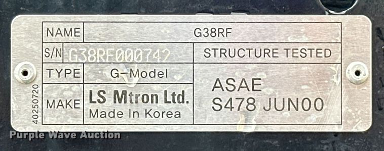 image for item DO6956 2015 LS Mtron XG3032H MFWD tractor