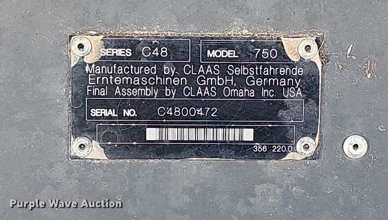 image for item DP0914 2012 Claas 750  combine