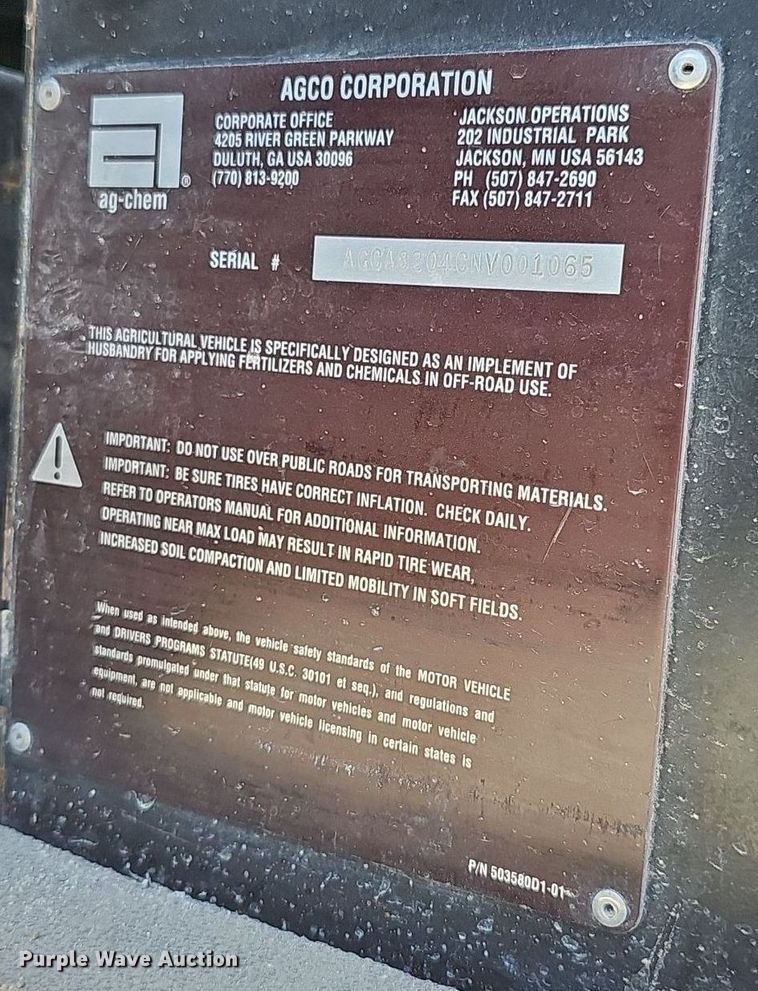 image for item DP0935 2010 TerraGator 8204 spreader