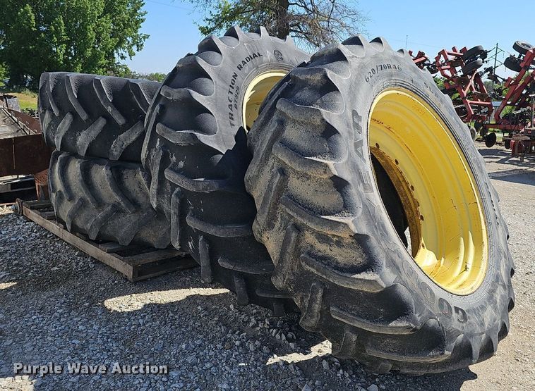 image for item DP6418 (4) 620/70R46 tires and wheels