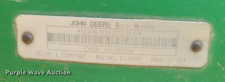 image for item DR4781 John Deere  630 tandem disk