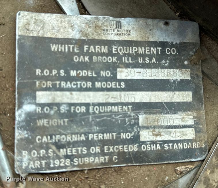 image for item DX0588 White Field Boss 2-105 tractor