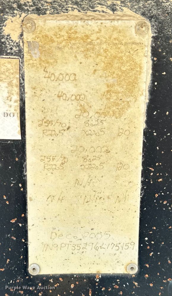 image for item DX0615 2006 Neville Built equipment trailer