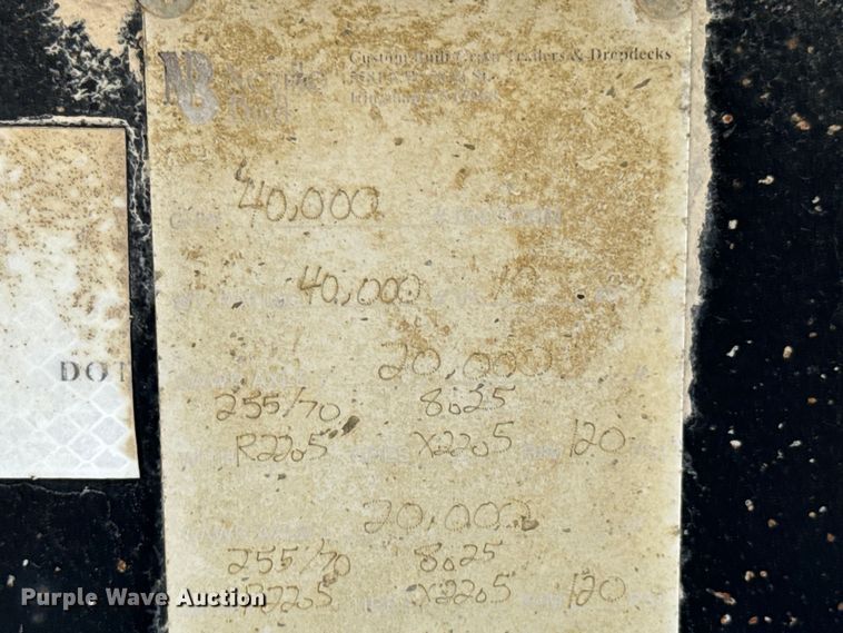 image for item DX0615 2006 Neville Built equipment trailer