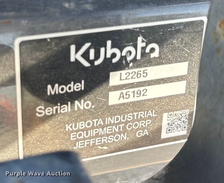 image for item EH6863 2016 Kubota L6060 MFWD tractor